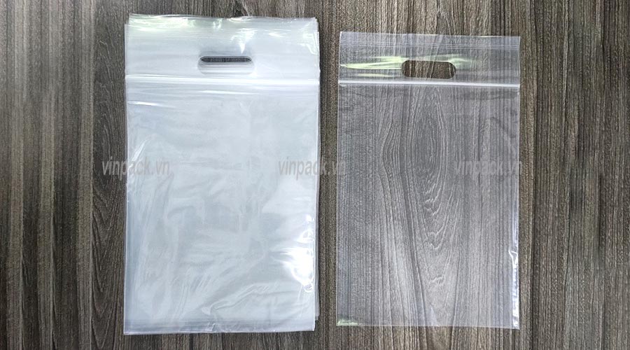 Túi zipper quai xách, tui zipper quai xach,  túi zip có quai, tui zip co quai, túi zipper đục lỗ xoài, tui zipper duc lo xoai