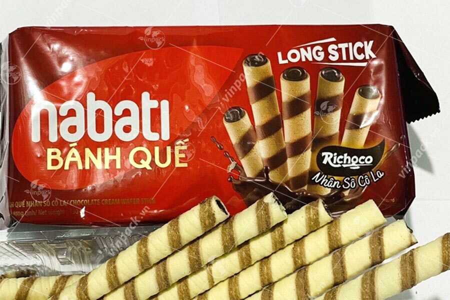 Bao bì bánh quế, bao bì đựng bánh quế, bao bi banh que, bao bi dung banh que