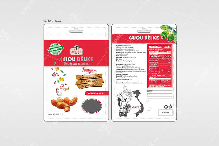 Bao bì hạt điều, bao bi hat dieu, bao bì đựng hạt điều, bao bi dung hat dieu, túi đựng hạt điều, tui dung hat dieu