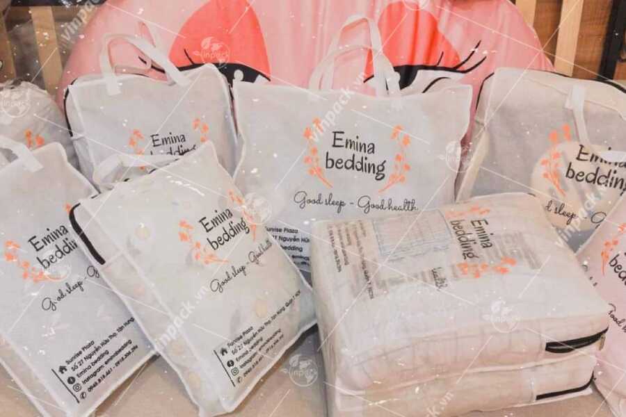 Túi vải không dệt đựng chăn màn drap gối nệm, tui vai khong det chan mang grap goi nem
