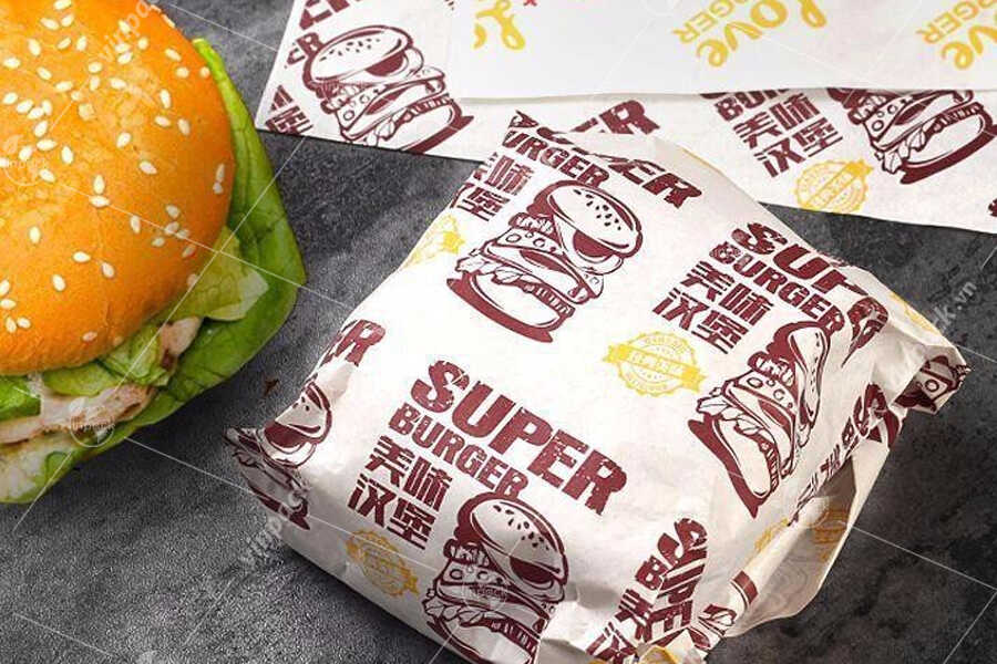Túi giấy đựng bánh mì hamburger, tui giay dung banh mi hamburger