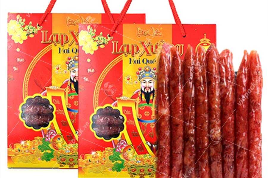 Túi giấy đựng lạp xưởng, tui giay dung lap xuong