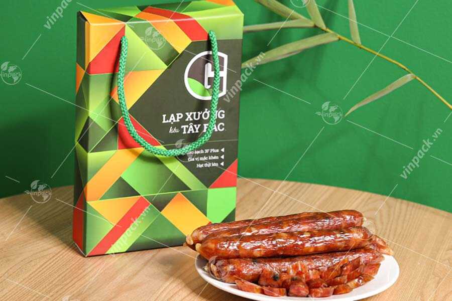 Túi giấy đựng lạp xưởng, tui giay dung lap xuong