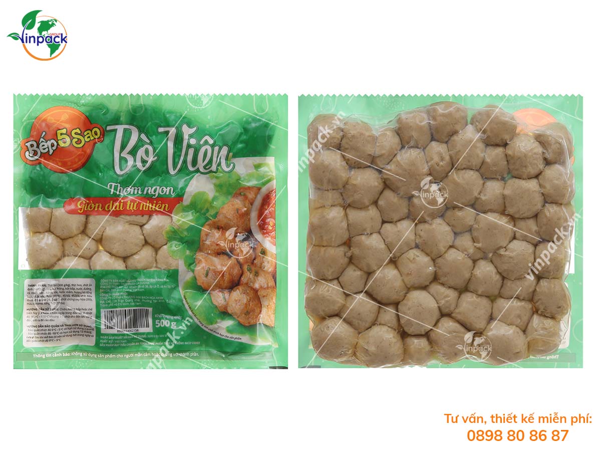 Bao bì đựng bò viên