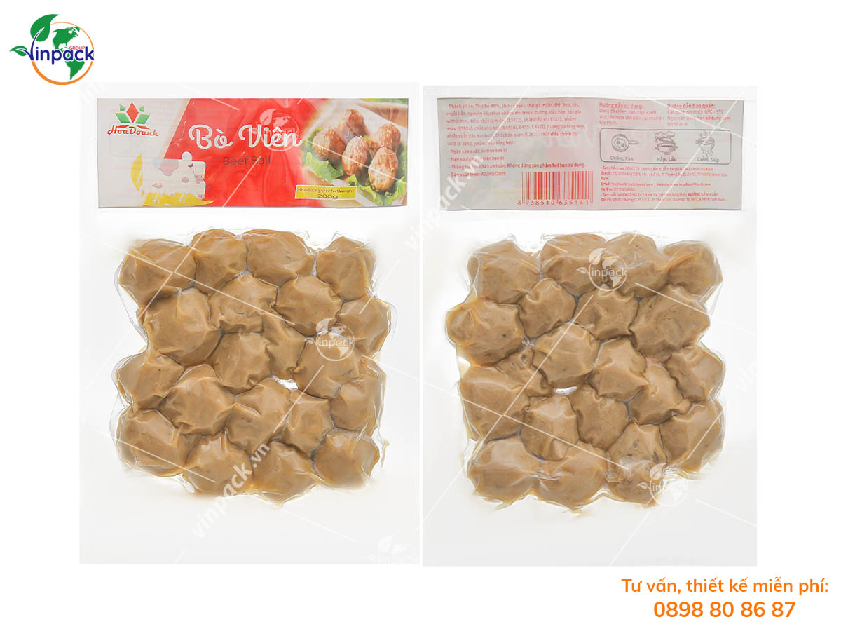 Bao bì đựng bò viên