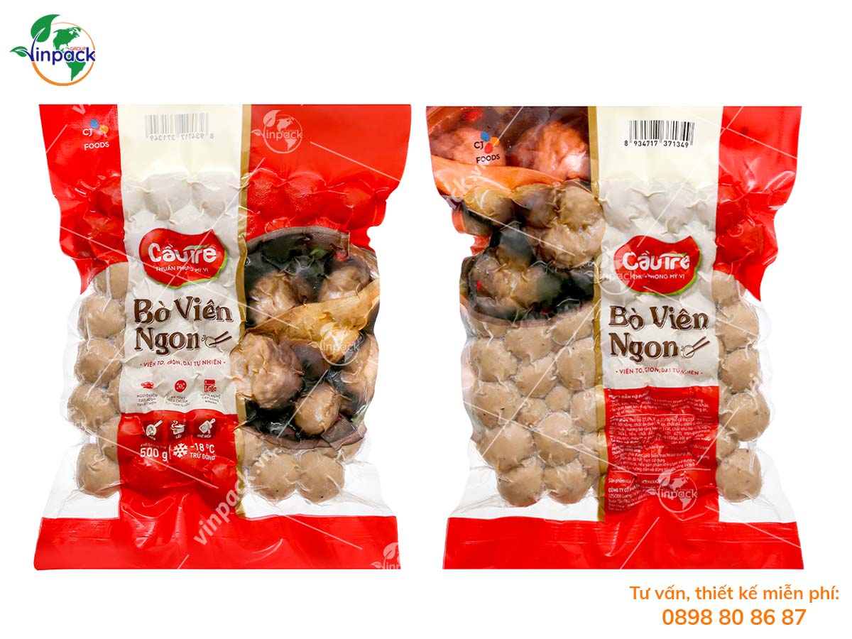 Bao bì đựng bò viên