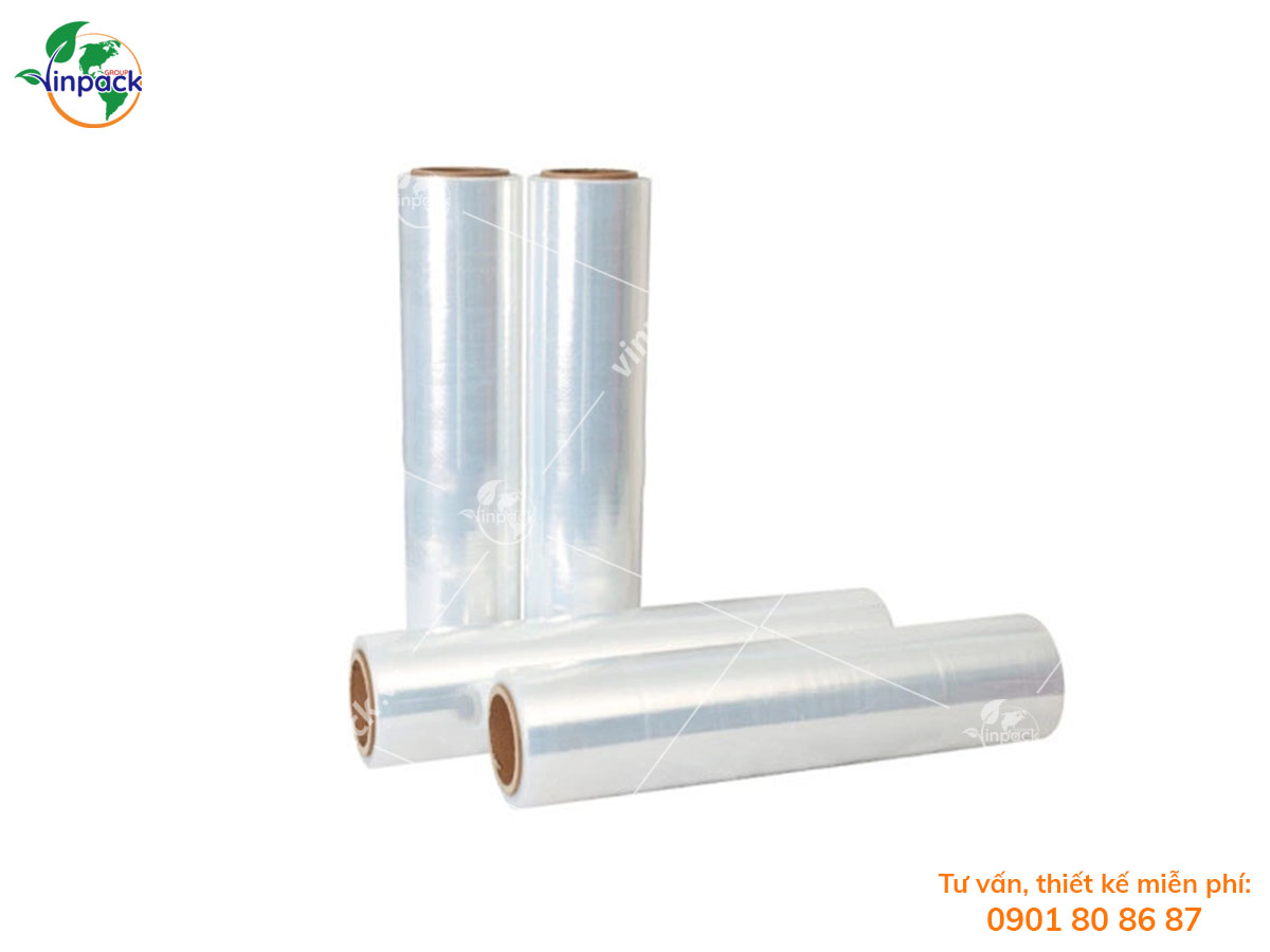 Transparent pallet wrapping film