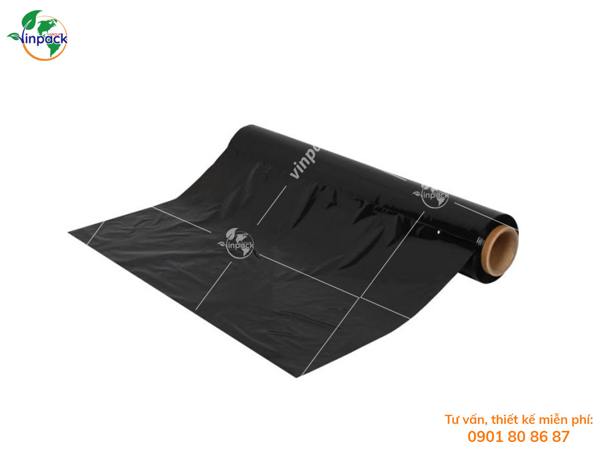 Black pallet wrapping film
