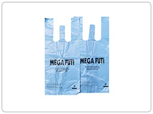 Printed supermarket plastic bags