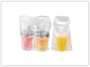 Plastic carrier cup bag