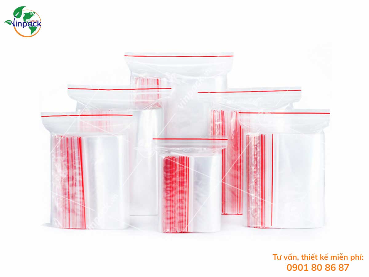 Red line zipper bag
