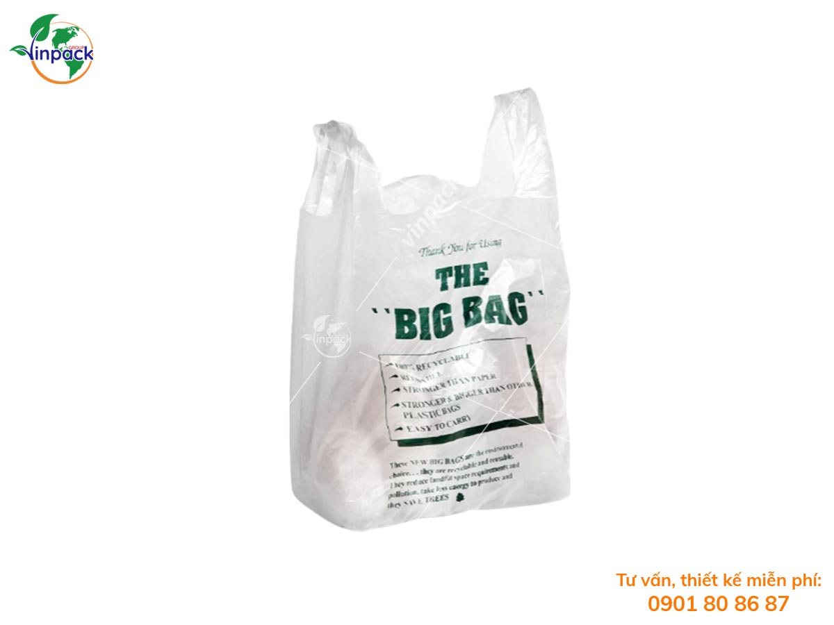 Printed supermarket plastic bags