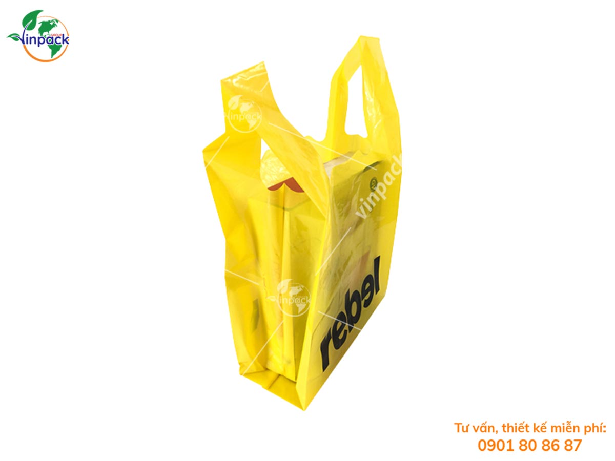 Printed supermarket plastic bags