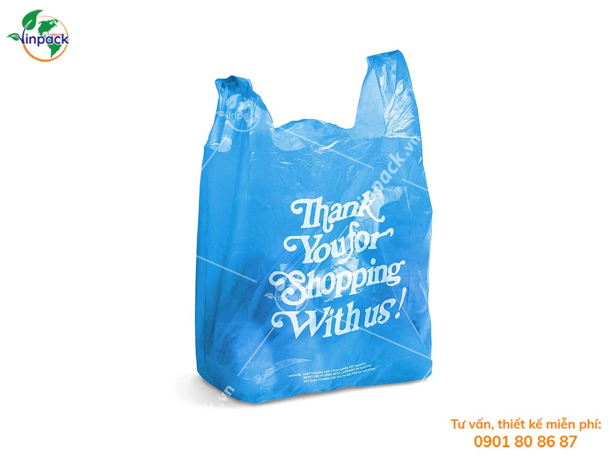 Printed supermarket plastic bags