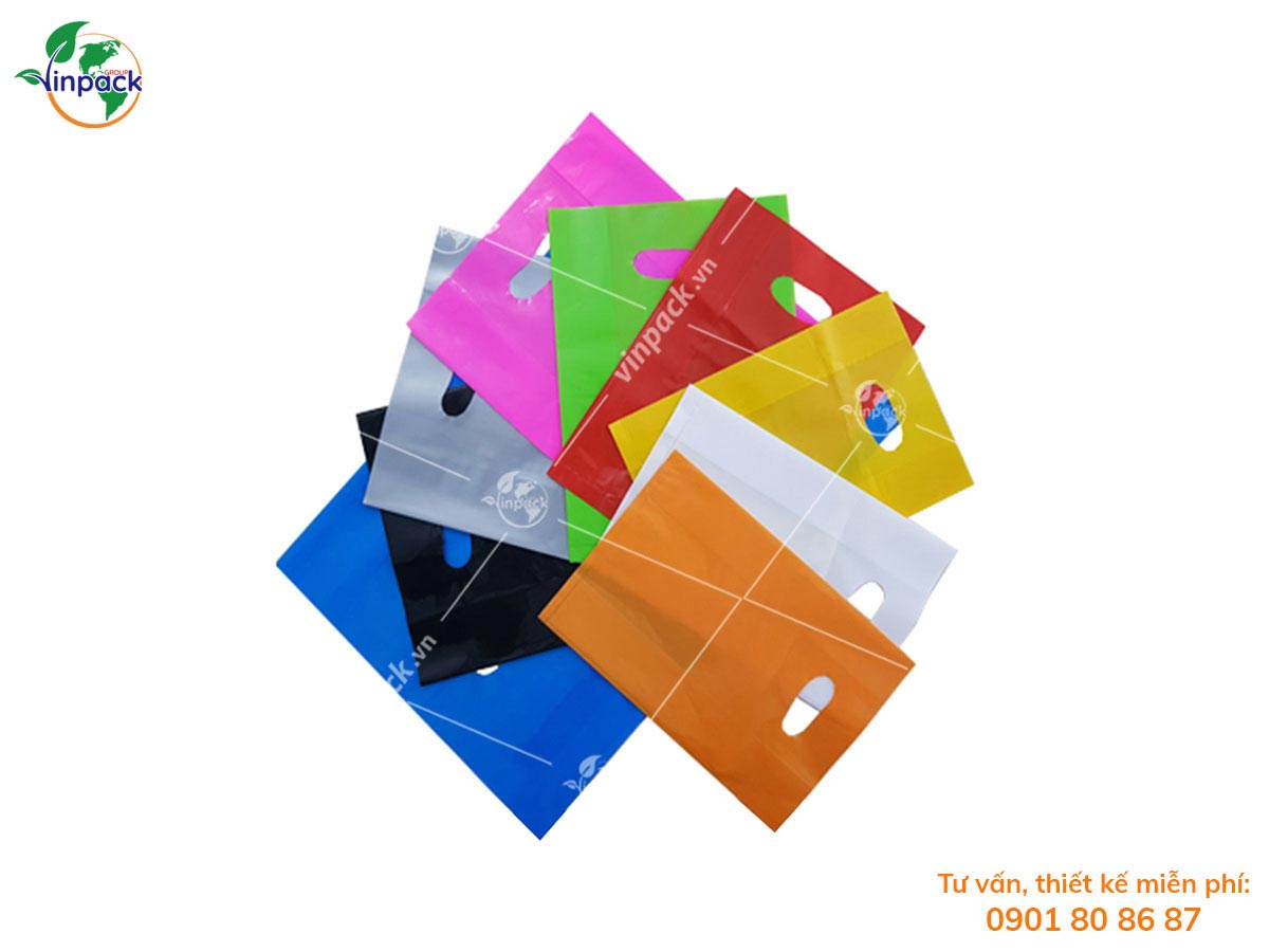 PE die cut plastic bag