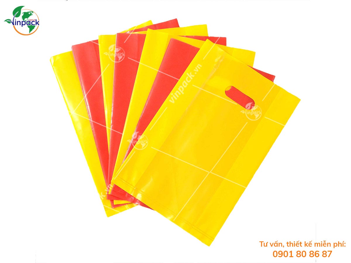 PE die cut plastic bag