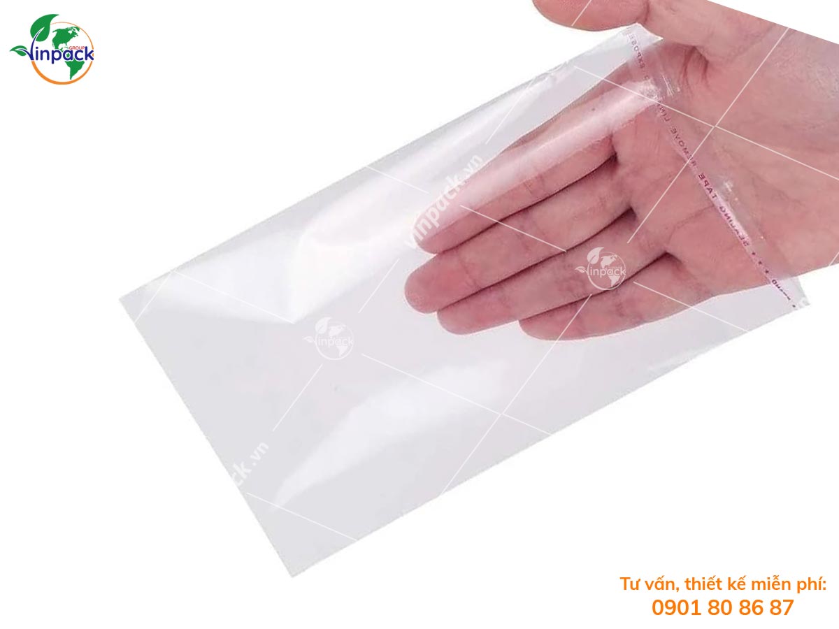 Túi PP trong cắt seal nắp băng keo