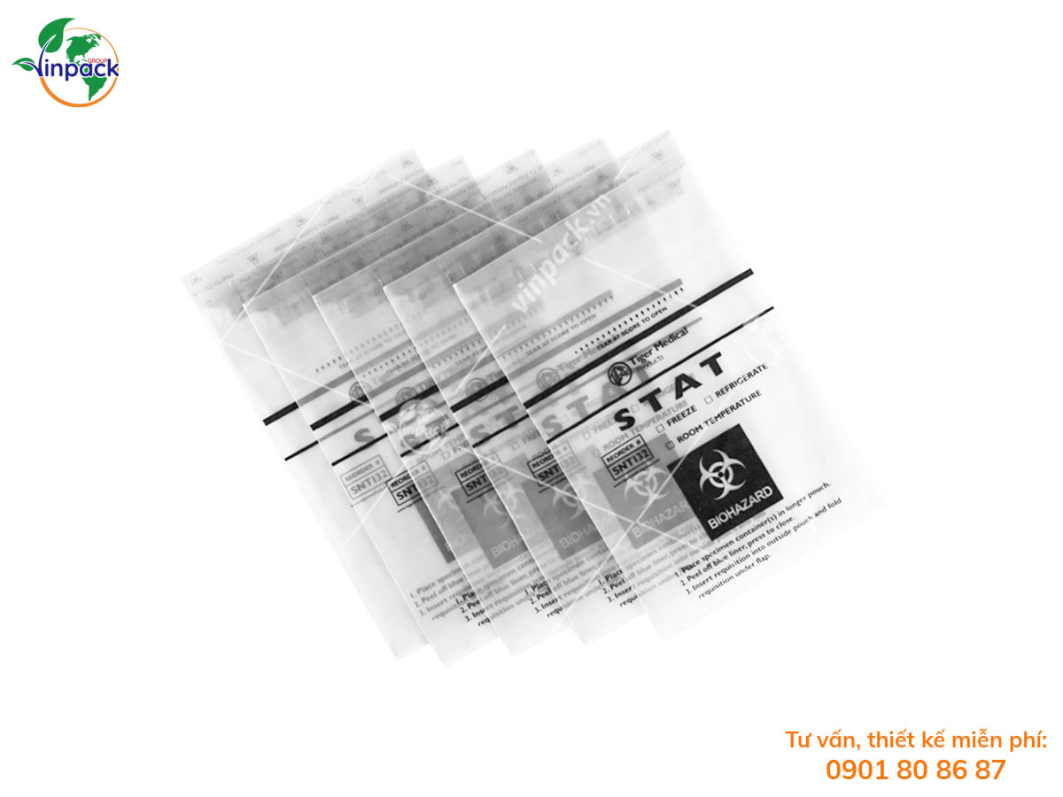 Túi PE trong cắt seal nắp băng keo