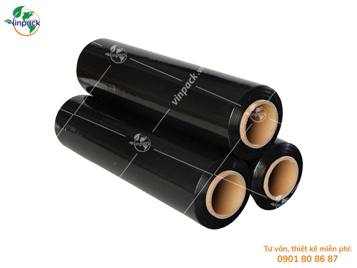Black pallet wrapping film