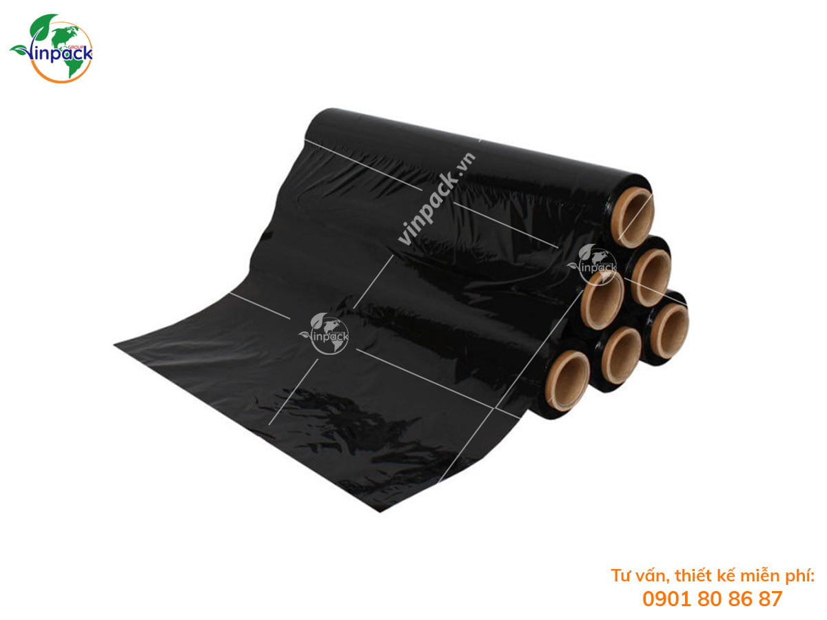 Black pallet wrapping film