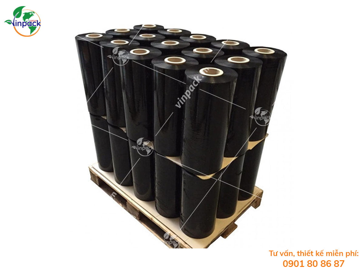 Black pallet wrapping film