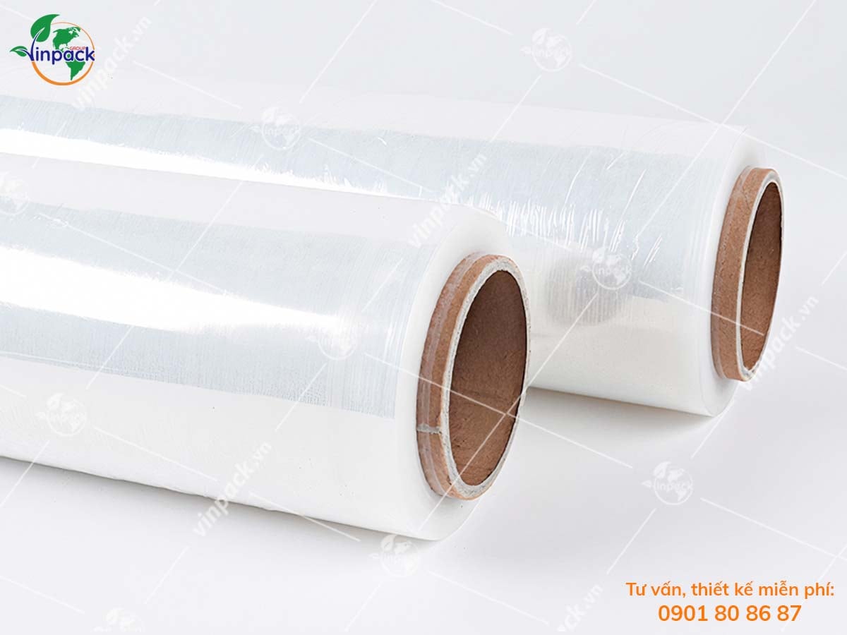 Transparent pallet wrapping film