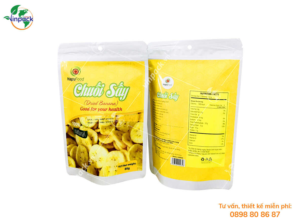 Bao bì chuối sấy