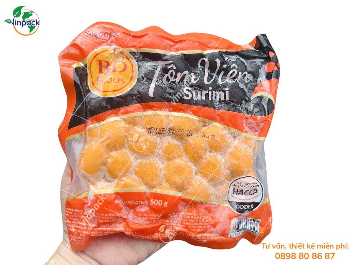 Bao bì đựng tôm viên chiên